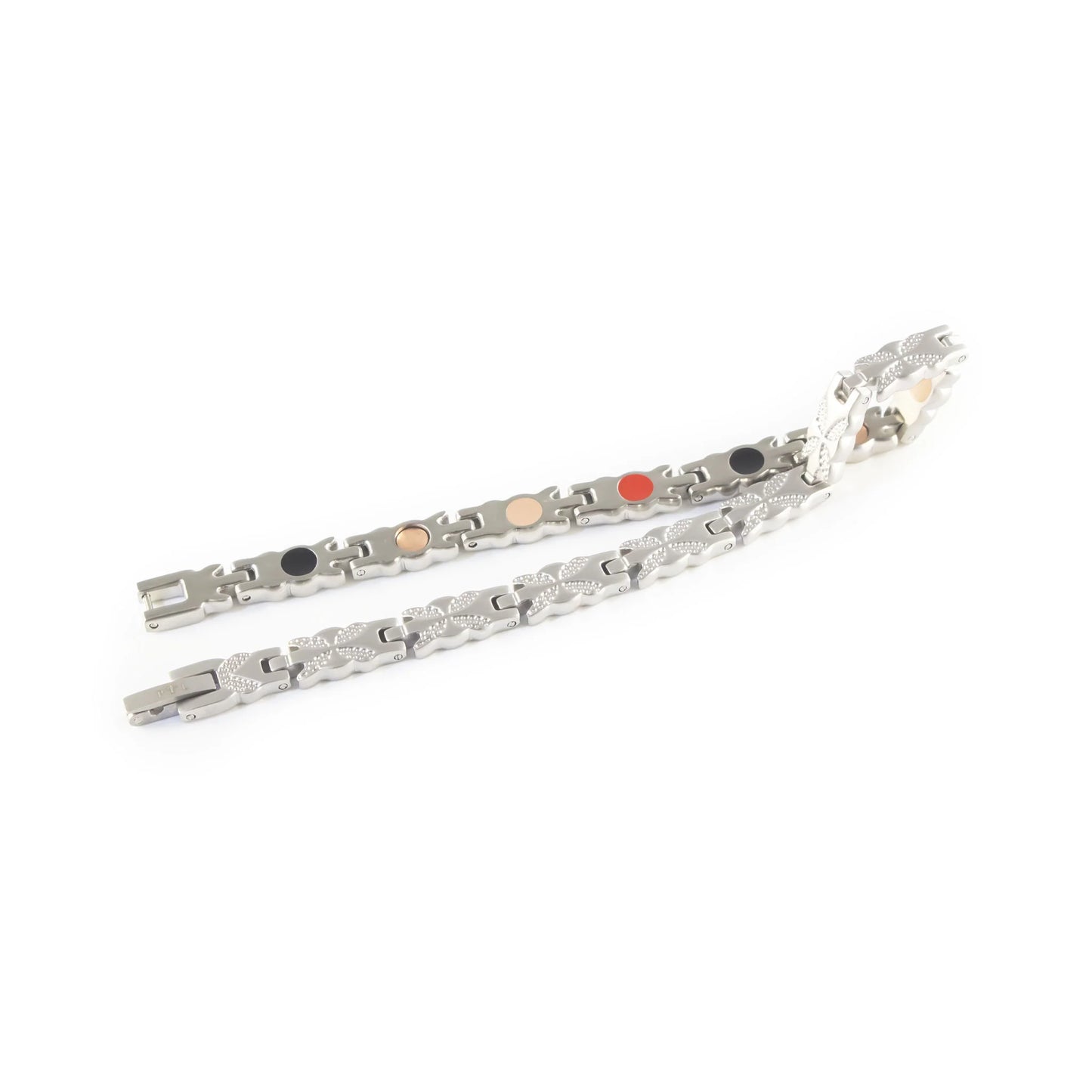 Butterfly Silver- Negative Ion Bracelet, Matte Stainless Steel