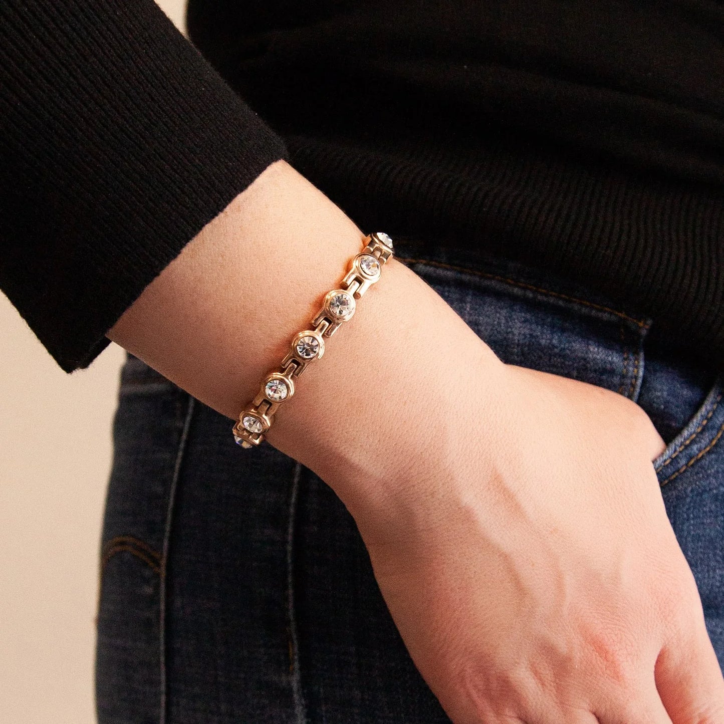 Stod Rose Gold & Clear Crystals