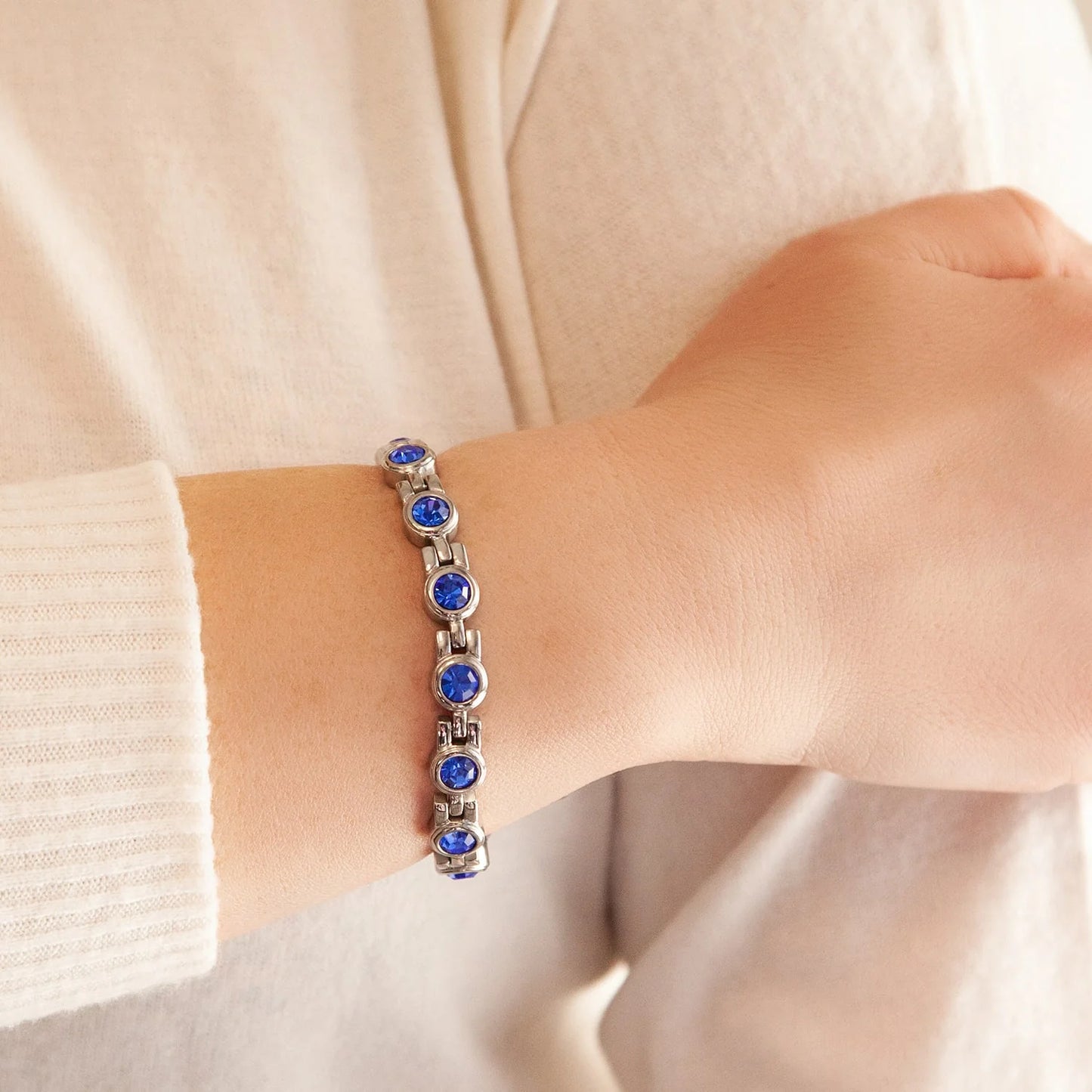 Stod Silver & Blue Crystals