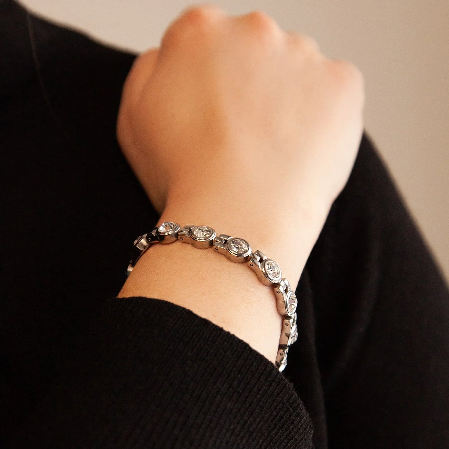 Stod Silver & Clear Crystals