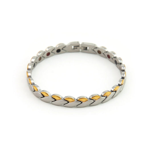 Half & Half Heart -Silver & Gold