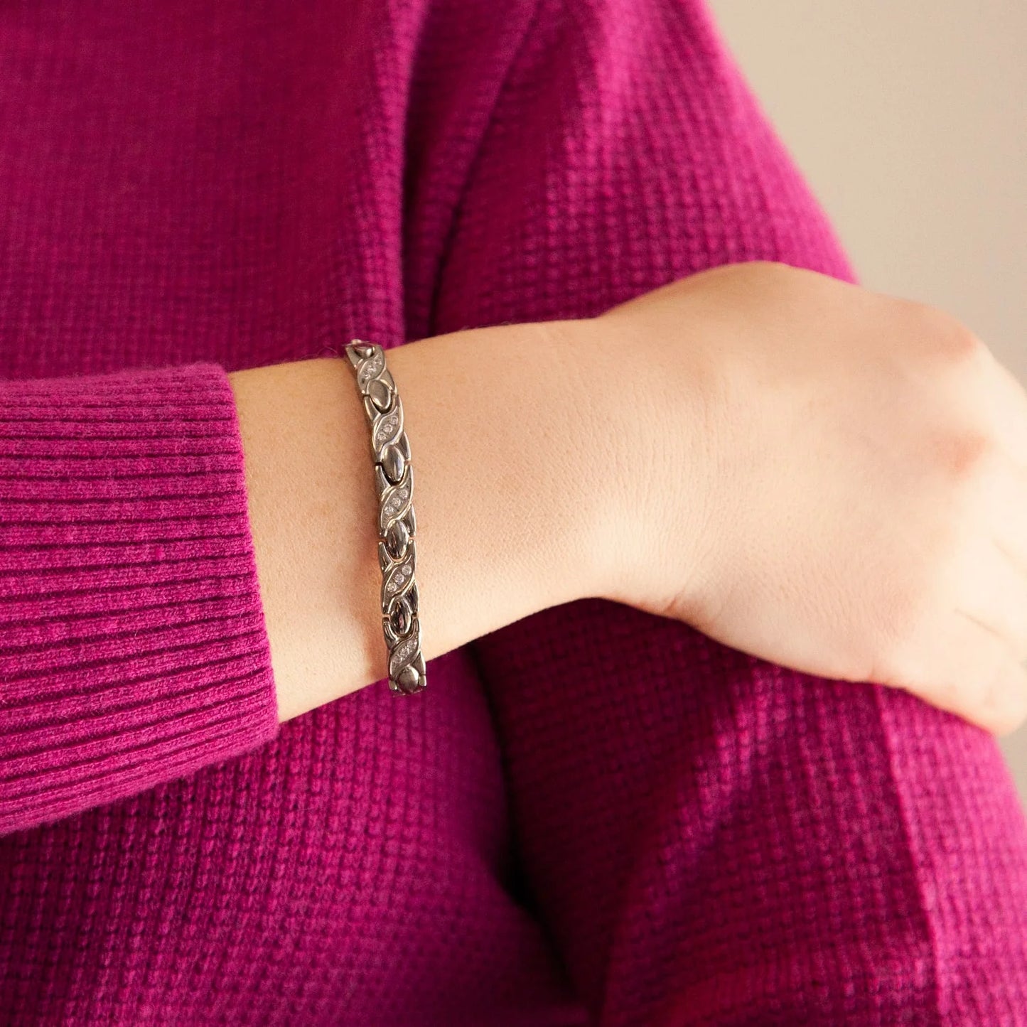 Wave Silver Swarovski-Titanium