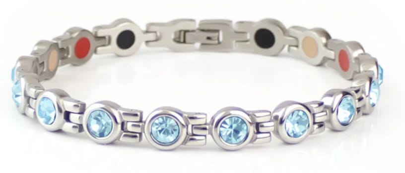 Stod Silver & Aqua Crystal