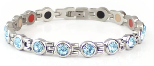 Stod Silver & Aqua Crystal