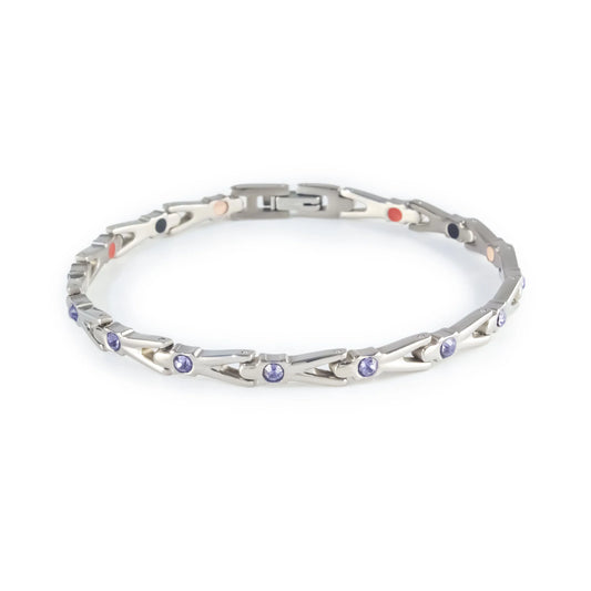 Shoot Star Silver & Purple Crystals