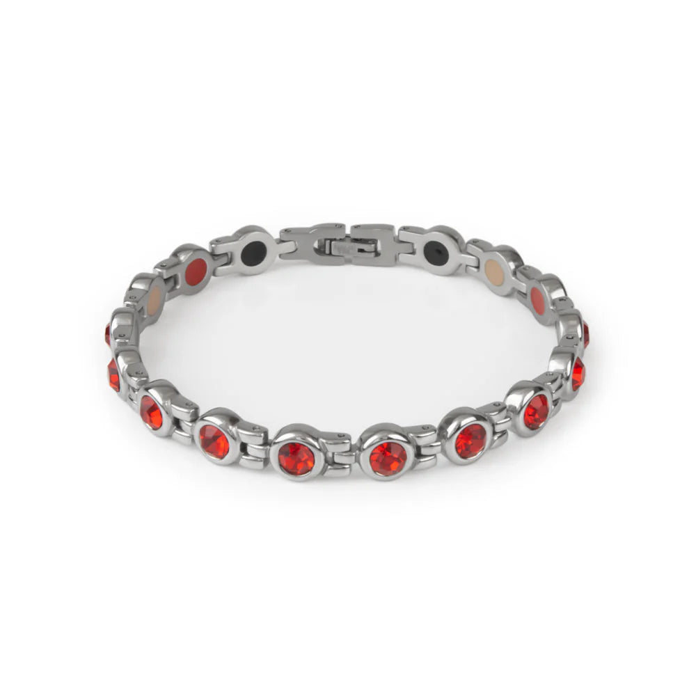 Stod Silver & Red Crystals
