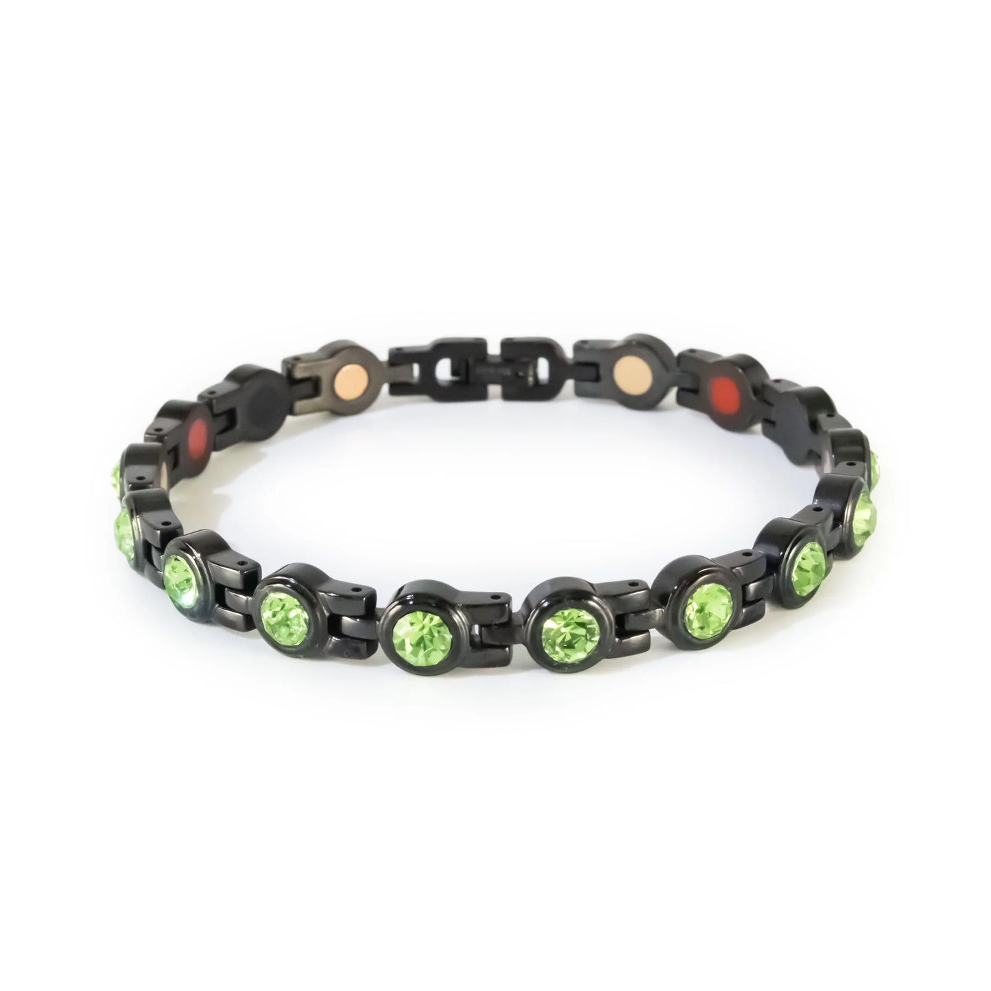 Stod Black & Green Crystals