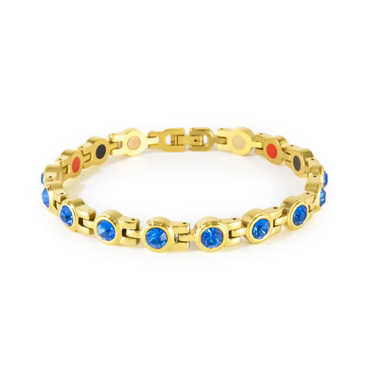Stod Gold & Blue Crystals