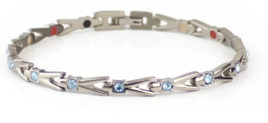 Shoot Star Silver & Blue Crystal
