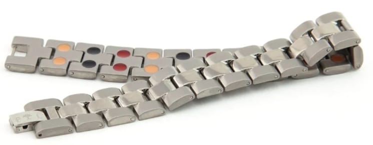 Tank Chain Silver - Negative Ion Bracelet, Titanium & Sterling Silver