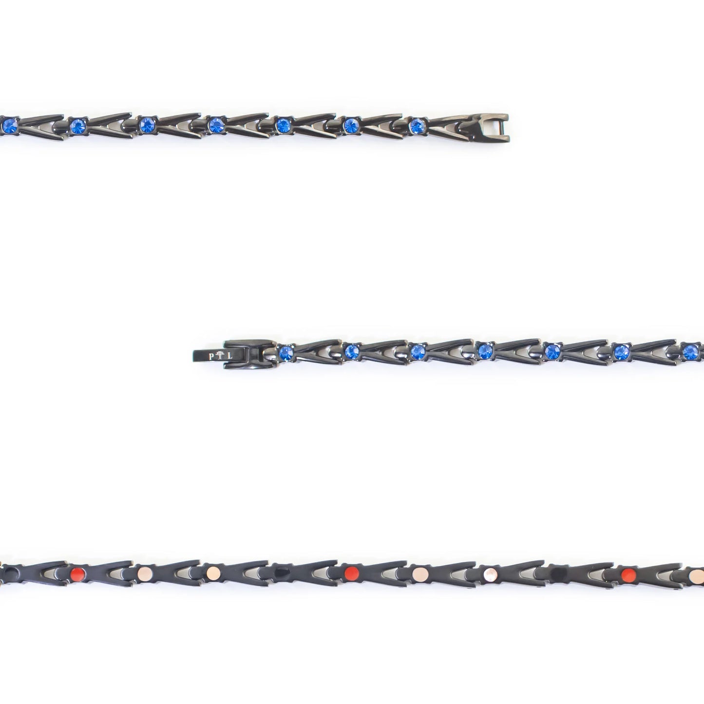 Shoot Star Black & Royal Blue Crystals