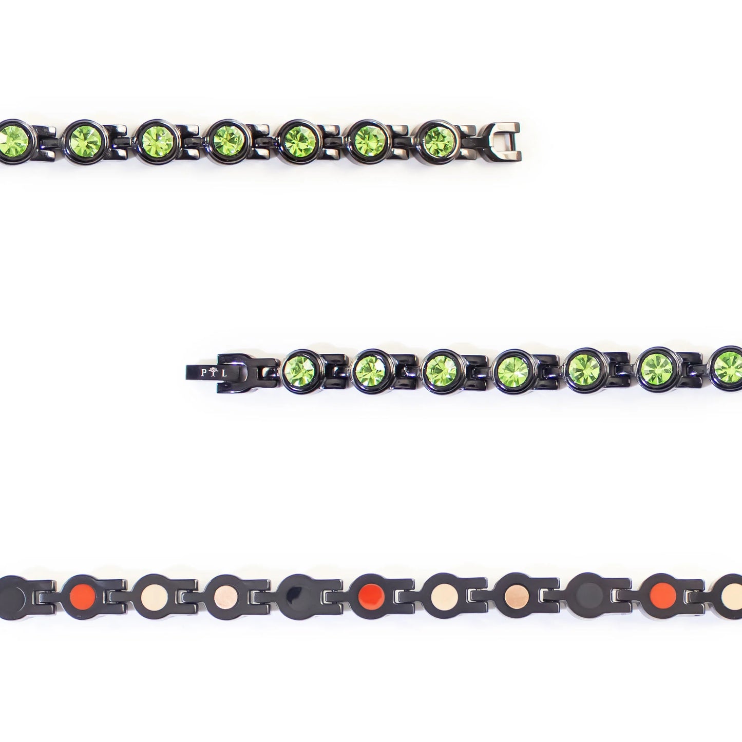 Stod Black & Green Crystals