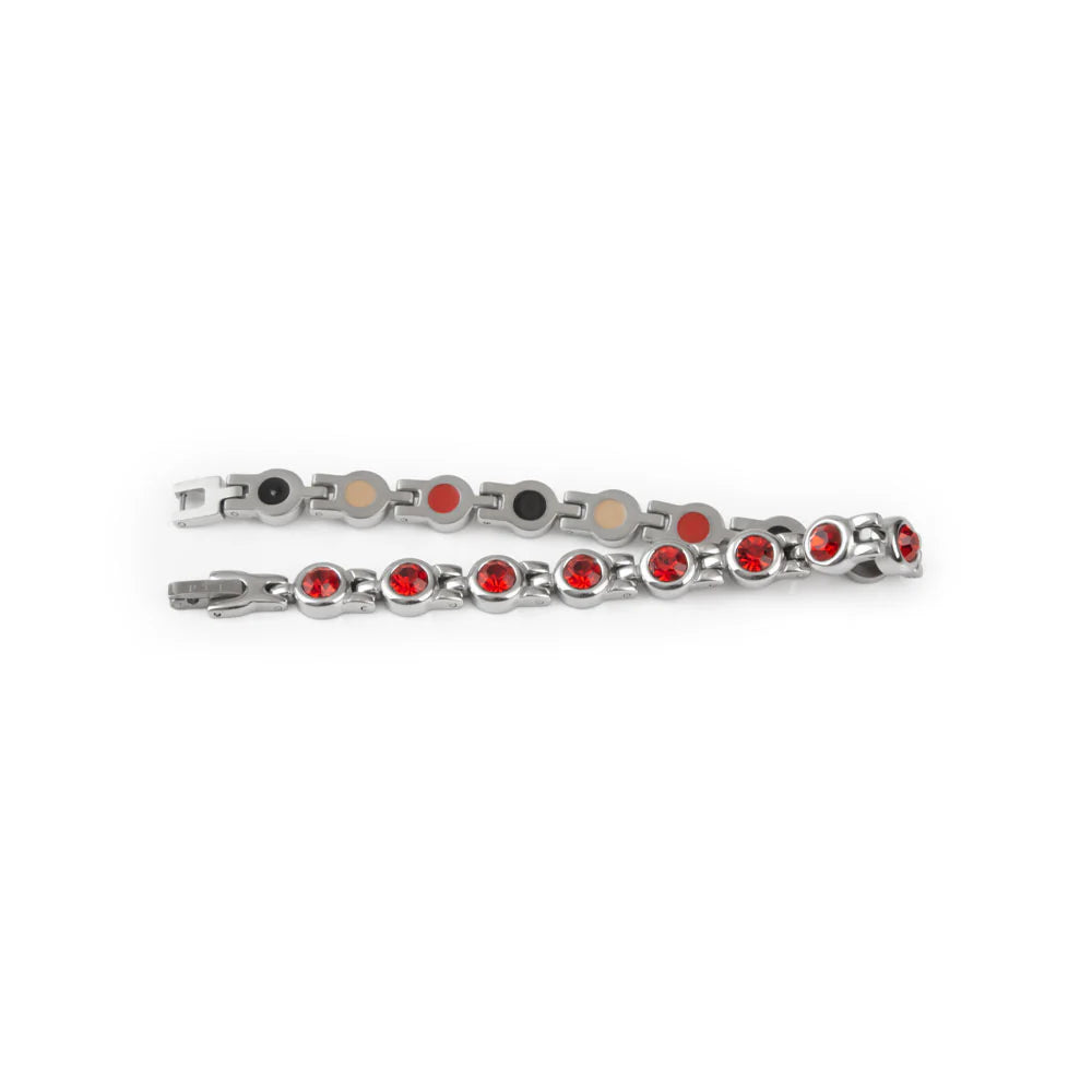 Stod Silver & Red Crystals