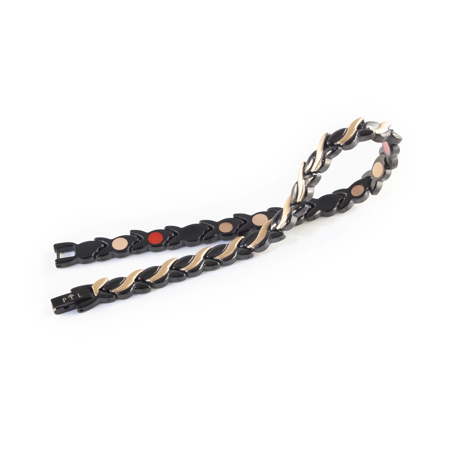 Helix Black -Black Steel and Rose Gold Waves