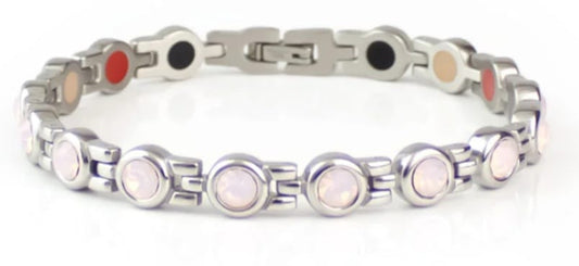 Stod Silver & Pink Crystal