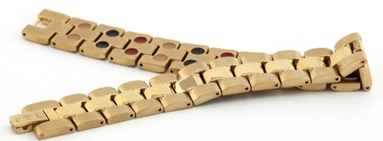 Tank Chain Gold - Negative Ion Bracelet, Brushed Yellow Gold