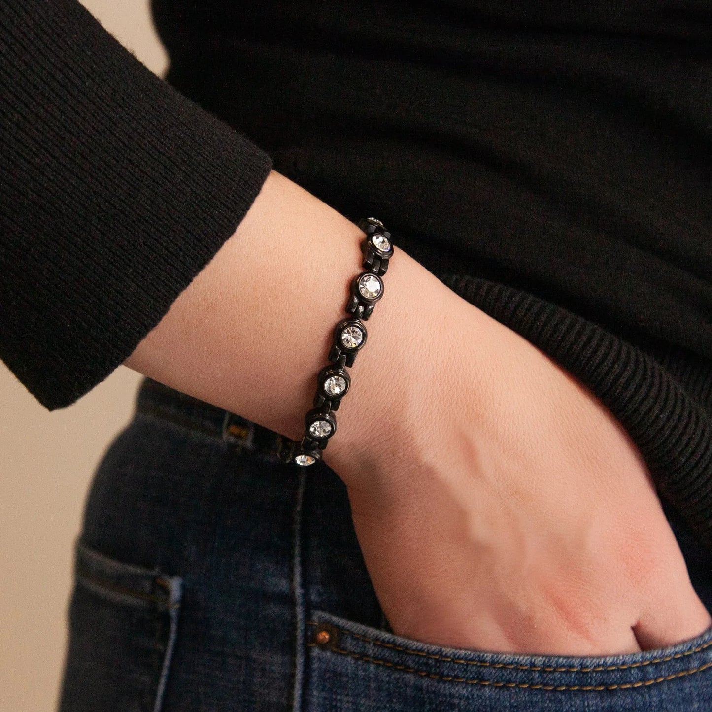 Stod Black & Clear Crystal