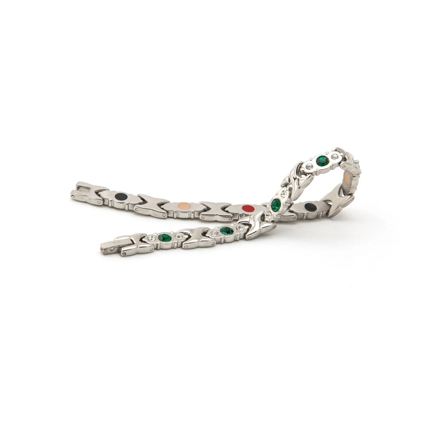 Jewel of Nile Silver & Green Crystals