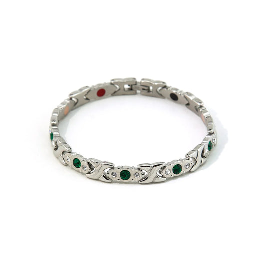 Jewel of Nile Silver & Green Crystals