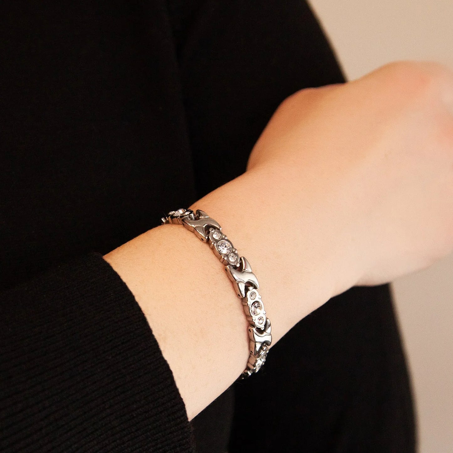 Jewel of Nile-Silver & Clear Crystals