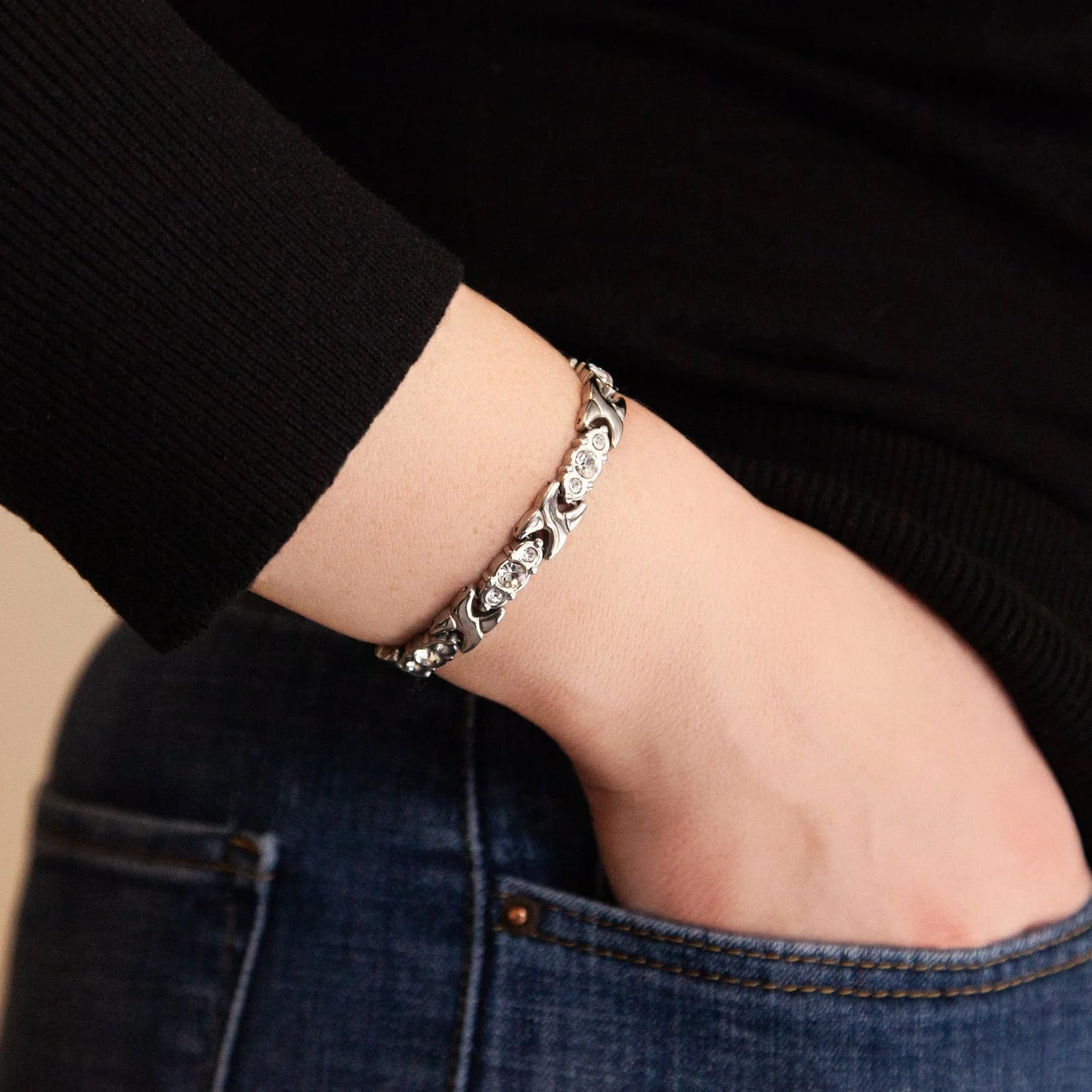 Jewel of Nile-Silver & Clear Crystals