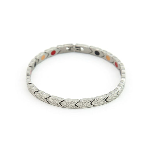 Victory Silver- Negative Ion Bracelet - Stainless Steel