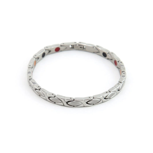 XO Silver - Negative Ion Bracelet, Stainless Steel