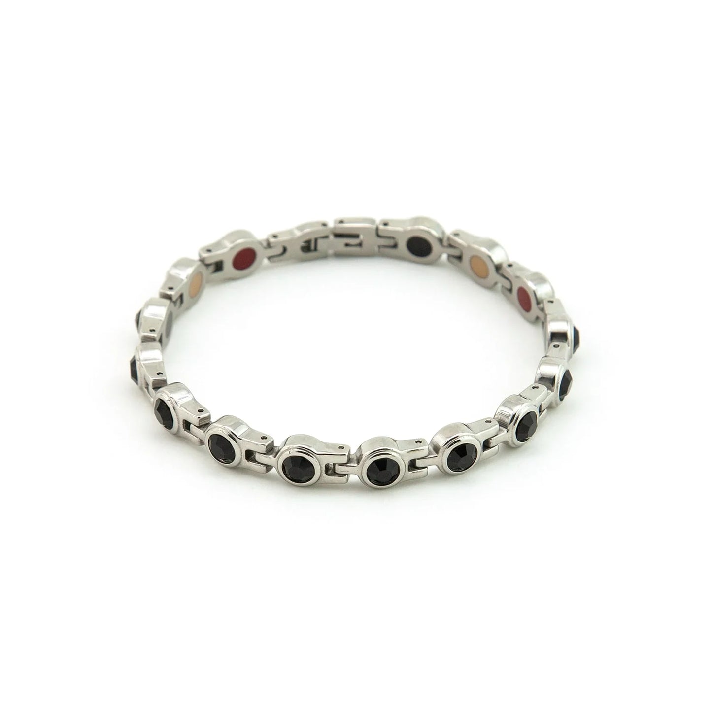 Stod Silver & Black Crystals