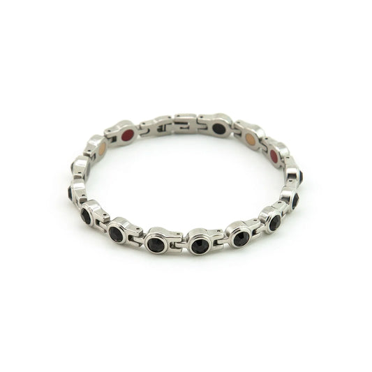 Stod Silver & Black Crystals