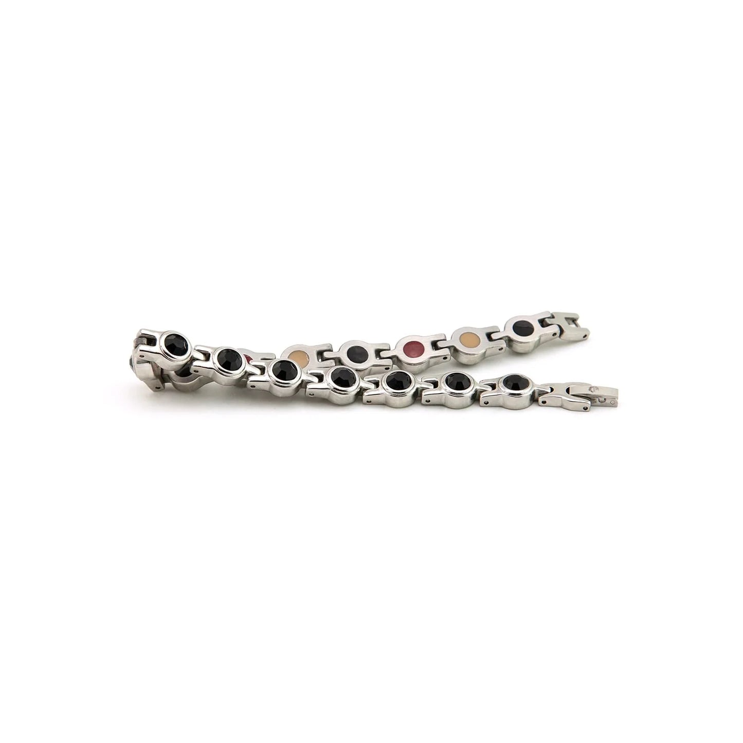 Stod Silver & Black Crystals