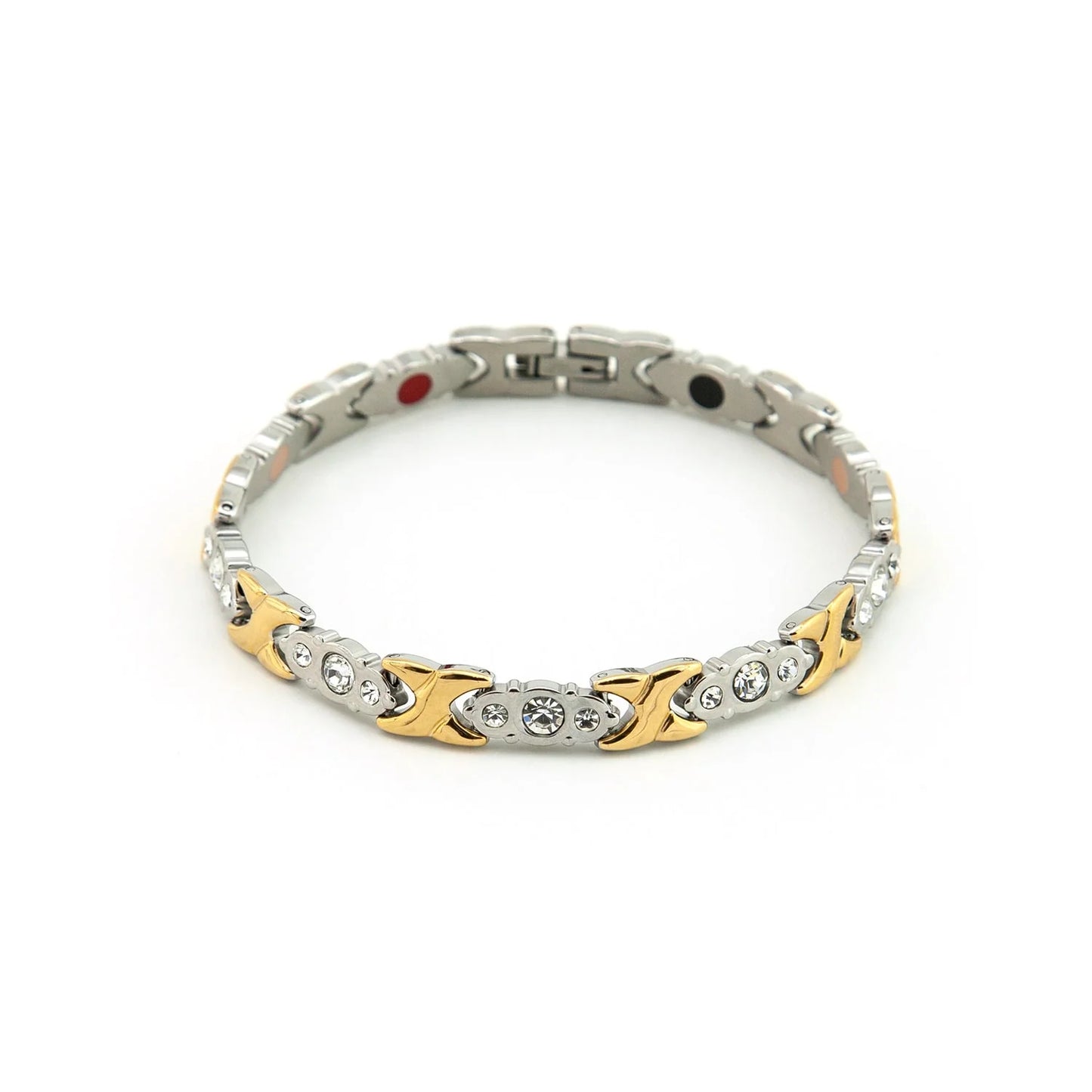 Jewel of Nile  Gold & Silver With Clear Crystals
