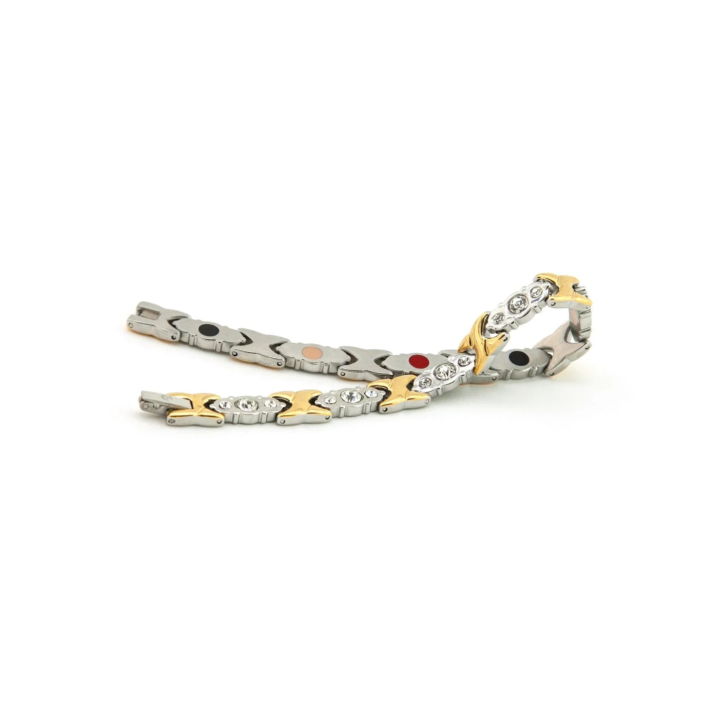 Jewel of Nile  Gold & Silver With Clear Crystals