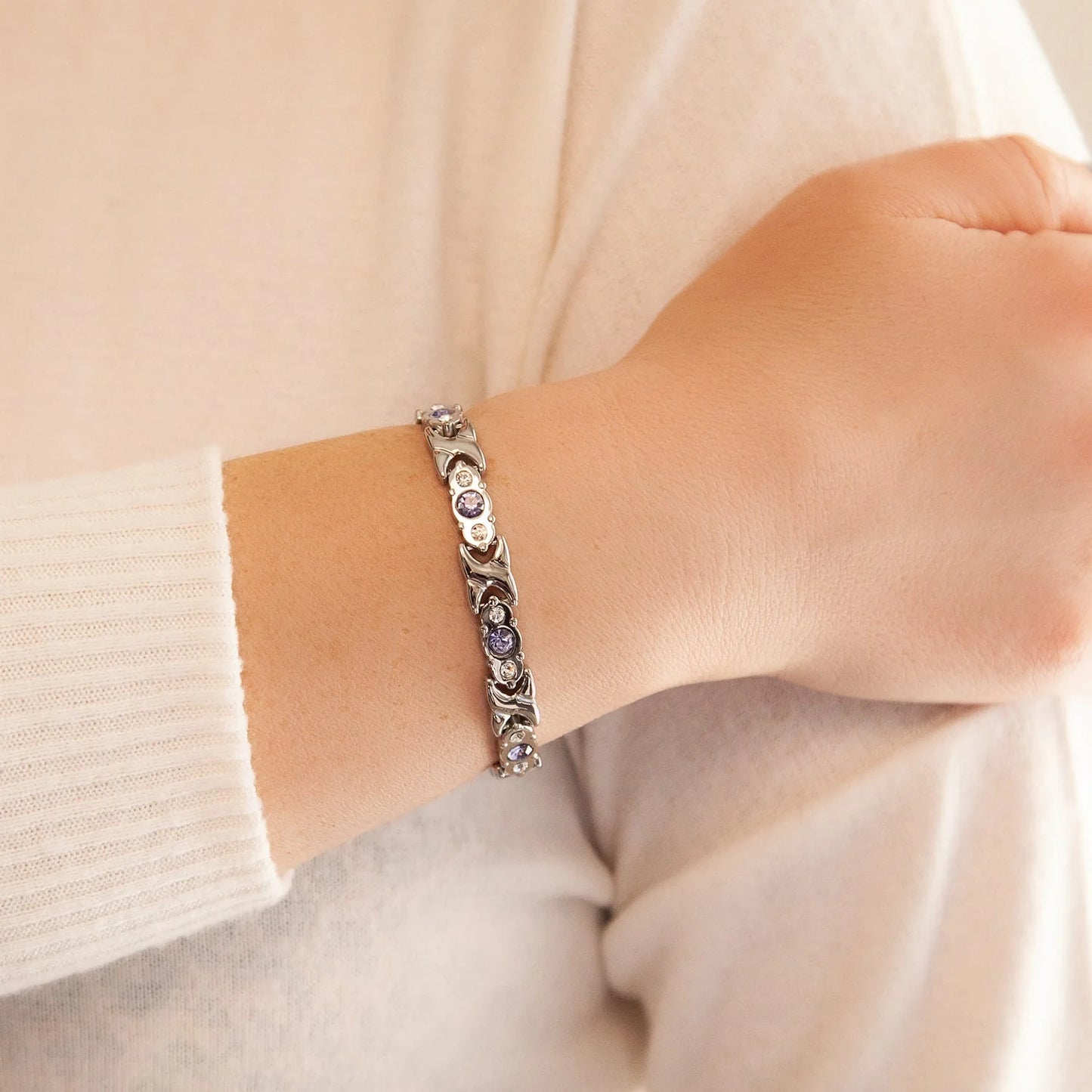 Jewel of Nile Silver & Purple Crystals