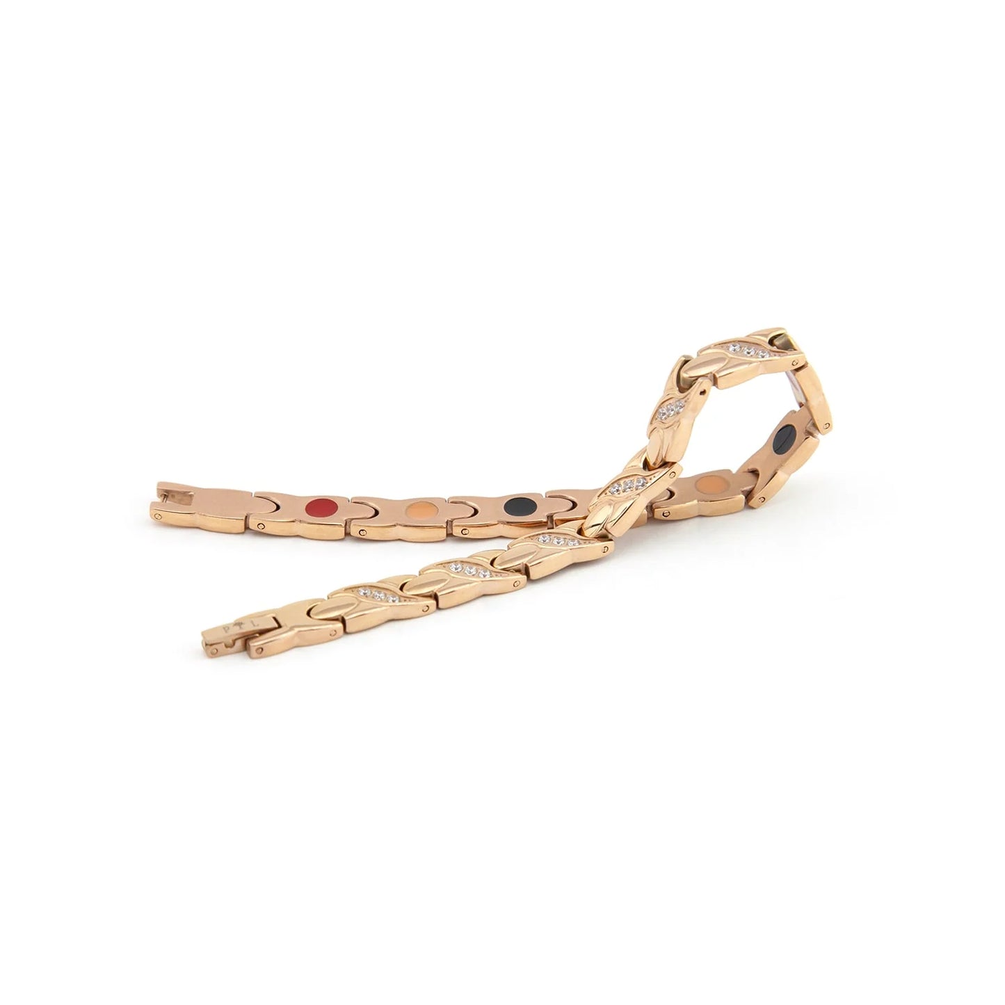 Wave Rose Gold Swarovski- Titanium