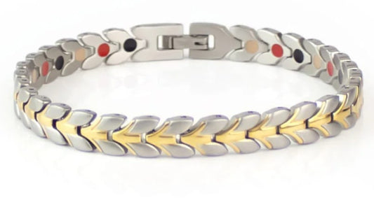 Orion - Negative Ion Bracelet, Gold and Stainless Steel