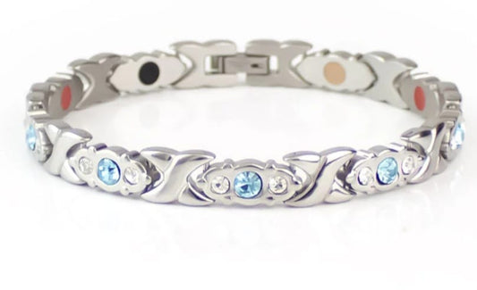 Jewel of the Nile Silver & Aqua Crystals