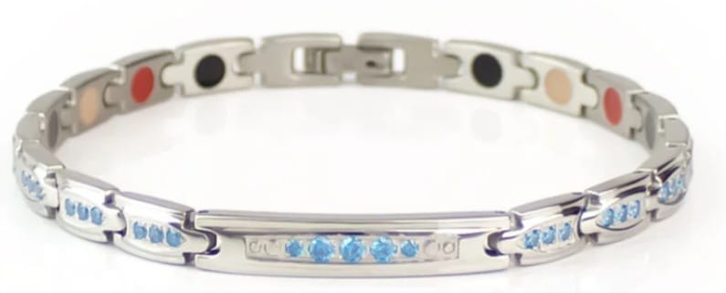 Center piece Silver & Blue Crystal