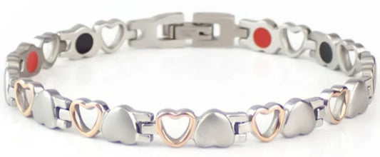 Hearts Silver & Rose Gold
