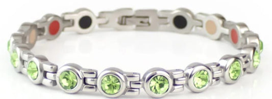 Stod Silver & Green Crystal