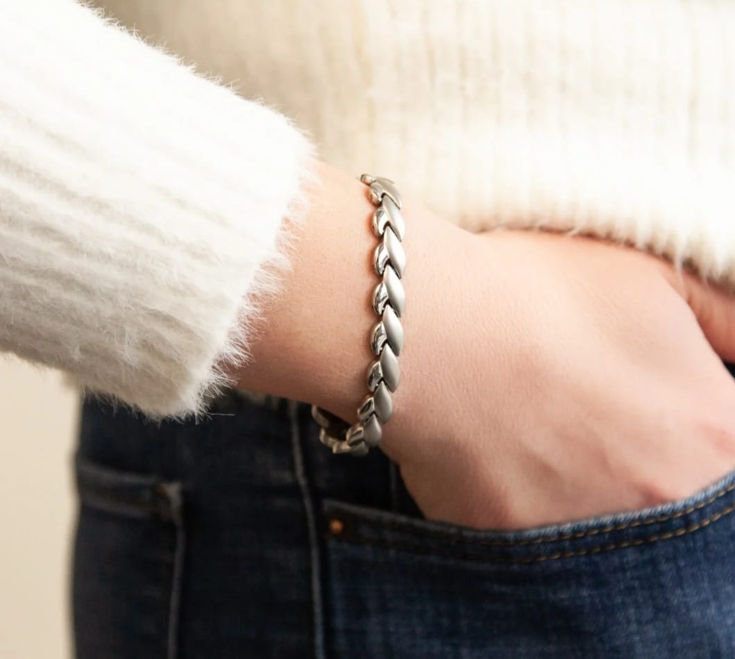 Half & Half Heart Silver
